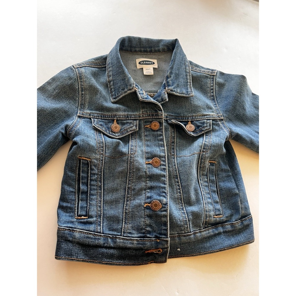 OLD NAVY Girls Kids Size Small S 6-7 Jacket Coat Jean Denim Jacket